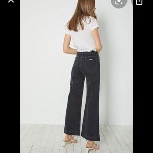 High Rise Wide Leg Jeans In Grey